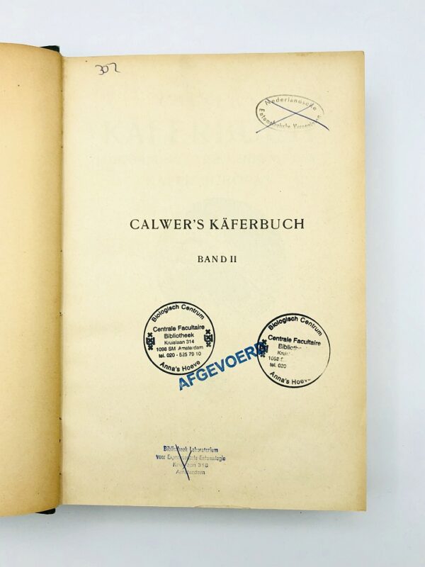 C. Schaufuss - Calwer's Käferbuch - 1916
