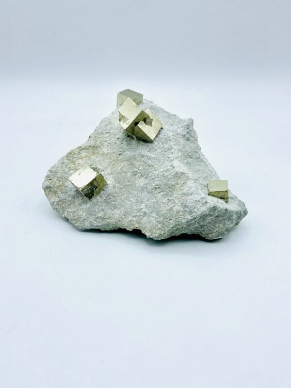 Pyrite on matrix including small cluster, Navajun, Spain