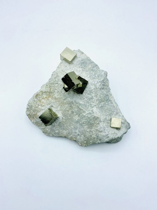 Pyrite on matrix including small cluster, Navajun, Spain