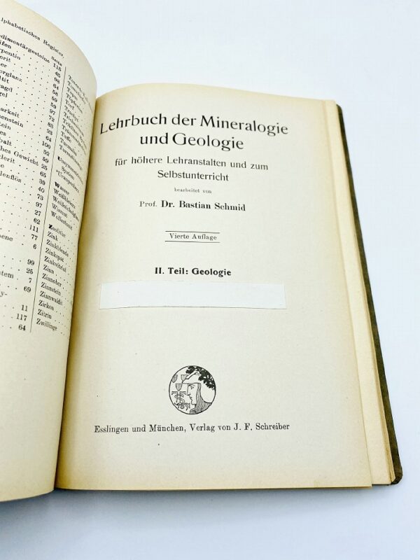 Prof. Dr. Bastian Schmid - Mineralogie und Geologie - 1915