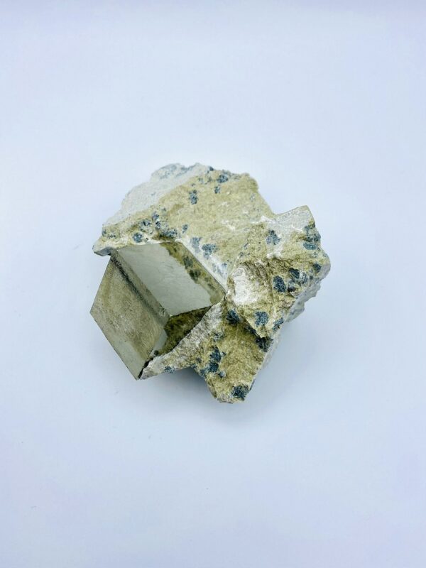 Large single pyrite crystal in matrixfrom Navajun, Spain